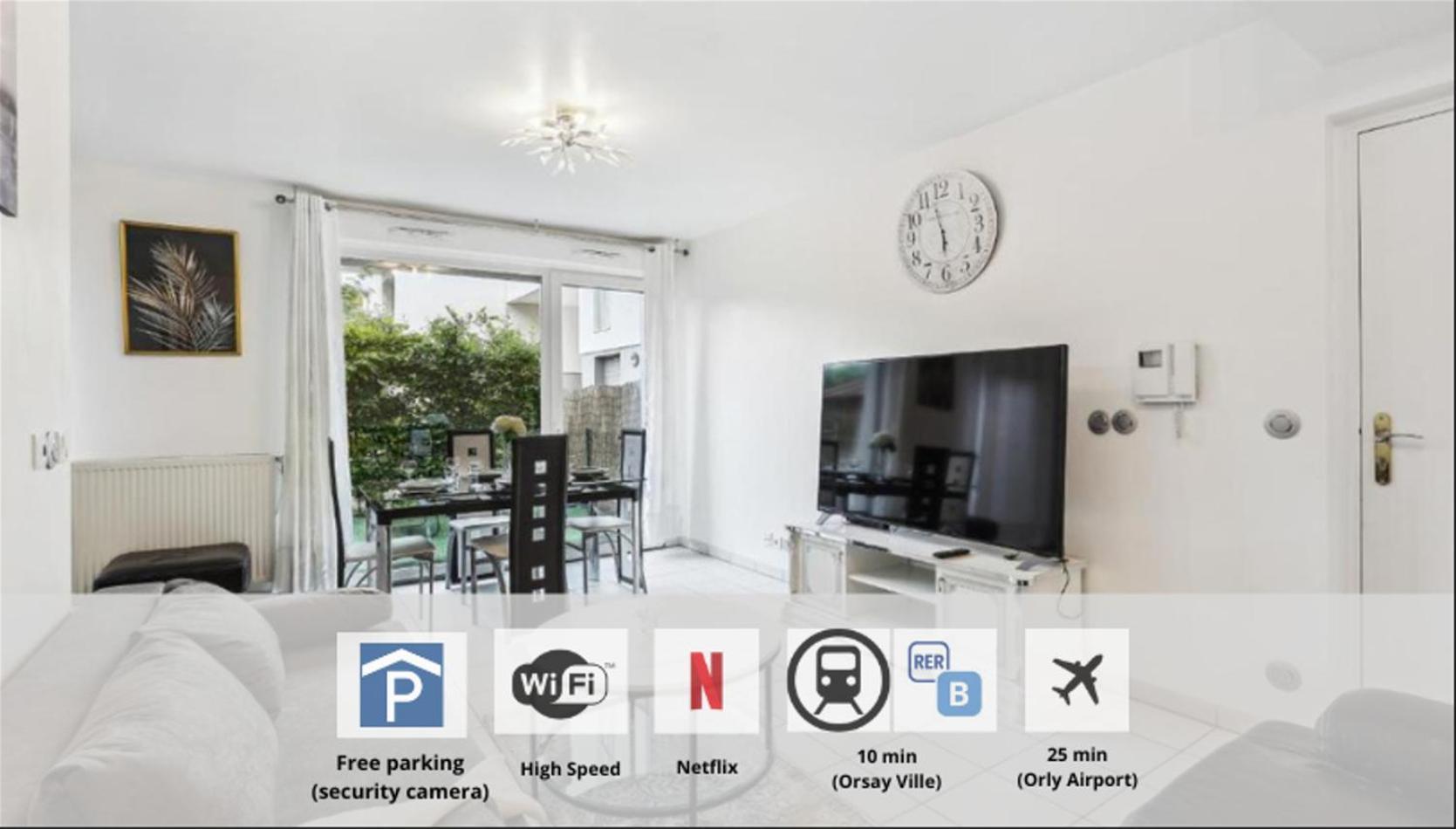 Apart-Chic-Les-Ulis With Balcon, Terrasse And Parking Les Ulis Luaran gambar